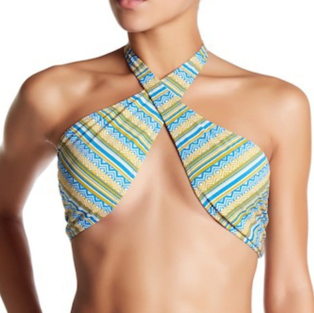 Volcom Pattern Halter Bikini Top Sz M Nwot - image 8